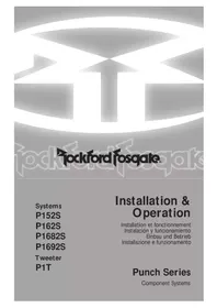 Notice Rockford Fosgate PUNCH P1682S Vocero