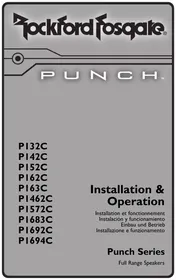 Notice Rockford Fosgate PUNCH P162C Vocero