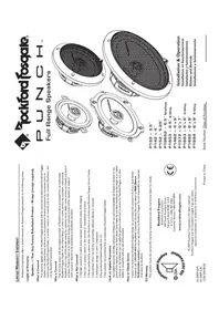 Notice Rockford Fosgate PUNCH P1S652 Haut-parleur