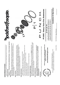 Notice Rockford Fosgate PUNCH P1S8-15 Subwoofer