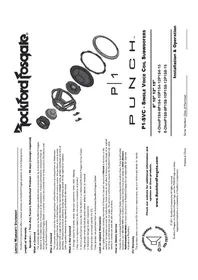 Notice Rockford Fosgate PUNCH P1S4-8 Subwoofer