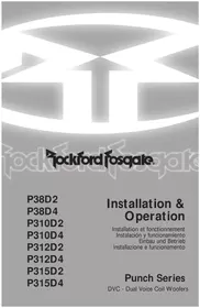 Notice Rockford Fosgate PUNCH P312D4 Subwoofer