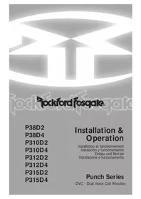 Notice Rockford Fosgate PUNCH P310D2 Subwoofer