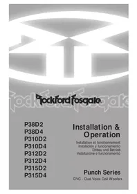 Notice Rockford Fosgate PUNCH P310D4 Subwoofer