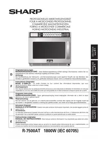 Notice SHARP R-7500AT Micro-ondes