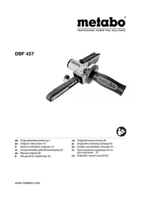 Notice METABO DBF 457 Csiszológép