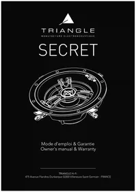 Notice TRIANGLE SECRET IWT7 Speaker