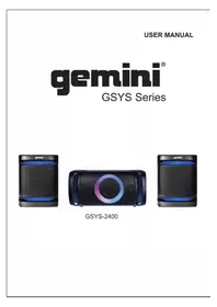 Notice GEMINI GSYS-4800 Luidspreker