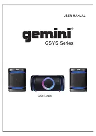 Notice GEMINI GSYS-2400 Luidspreker