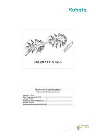 Notice KUBOTA RA2071T Non catégorisé