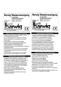 Notice Barwig TYP 04 Pompe