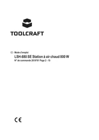 Notice Toolcraft LSH-880 SE Machine de soudure