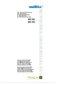 Notice METRIX MX 355 Multimètre
