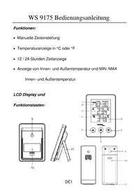 Notice TECHNOLINE WS 9175 Thermomètre