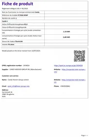 Notice CANDY FCT858 XRWF Four encastrable