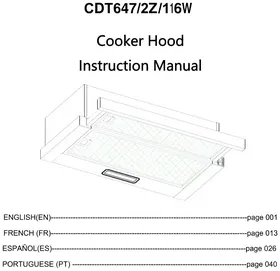 Notice CANDY CBT625/2X/1/4U Hotte