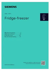 Notice SIEMENS KI87VNSE0 Frigorifero