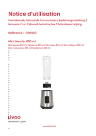 Notice LIVOO DOP240 Licuadora