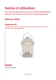Notice LIVOO SEP147 Lamp
