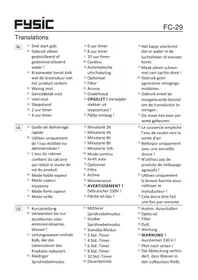 Notice Fysic FC-29 Humidificateur