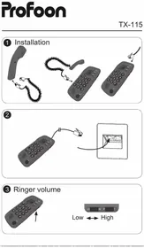 Notice Fysic TX-115 Téléphone