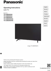Notice PANASONIC TX-32MSW504 Televisio