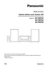 Notice PANASONIC SC-PM702 Chaîne Hi-Fi