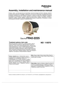 Notice PALMAKO FR42-2225 Sauna