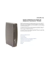 Notice Arris TOUCHSTONE TM1602 Non catégorisé