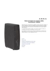 Notice Arris TOUCHSTONE CM820 Non catégorisé