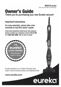 Notice EUREKA BLAZE NES212C Vacuum Cleaner