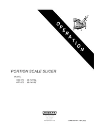 Notice Hobart HS7-1PS Slicer