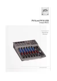 Notice PEAVEY PV 8 USB Non catégorisé