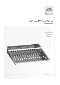 Notice PEAVEY PV 14 USB Nicht kategorisiert