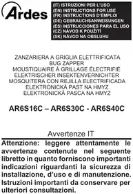 Notice ARDES AR6S16C Matainsectos eléctrico
