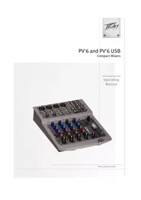 Notice PEAVEY PV 6 USB Non catégorisé