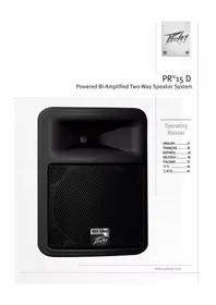 Notice PEAVEY PR 15D Nicht kategorisiert
