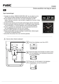 Notice Fysic FK800 Horloge