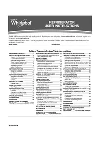 Notice WHIRLPOOL WRTX5028PW Refrigerador