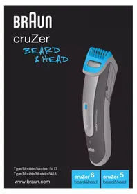 Notice BRAUN CRUZER6 BEARD&HEAD Tondeuse électrique