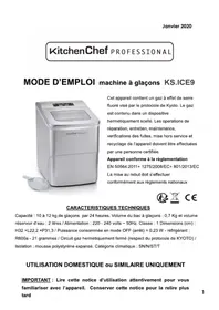 Notice KITCHEN CHEF KS-ICE9 Machine à glace
