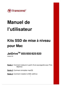 Notice TRANSCEND JETDRIVE 855 SSD