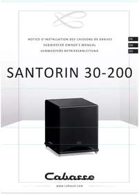 Notice CABASSE SANTORIN 30-200 Subwoofer