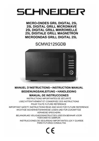 Notice SCHNEIDER SCMW2125GDB Micro-ondes