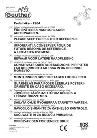 Notice Geuther 2964 Vélo