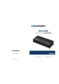 Notice BLAUPUNKT BPA-C400 Recepteur