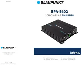Notice BLAUPUNKT BPA-E602 Recepteur