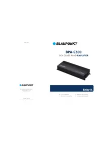 Notice BLAUPUNKT BPA-C500 Recepteur