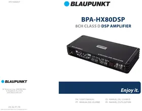 Notice BLAUPUNKT BPA-HX80DSP Recepteur