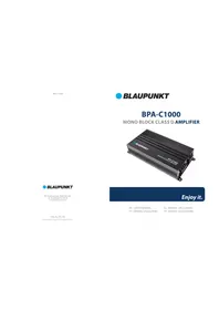 Notice BLAUPUNKT BPA-C1000 Recepteur